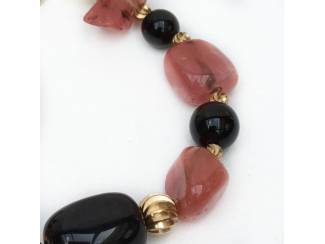 Armbanden Armband van natuursteen en messing