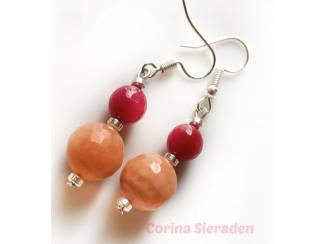 Oorbellen Zilveren oorhangers met agaat