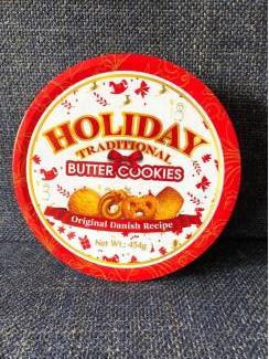Blikken Koektrommel Holiday traditional butter cookies blik