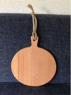 Keuken | Keukenbenodigdheden Houten serveerplank rond dipper time 30 cm hout borrelplank