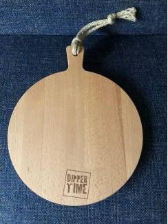 Keuken | Keukenbenodigdheden Houten serveerplank rond dipper time 30 cm hout borrelplank