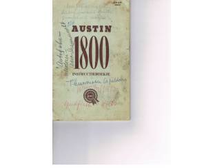 Handleiding Austin 1800.