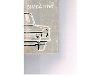 Autoboeken en Autotijdschriften Handboek Simca 1100 (A)