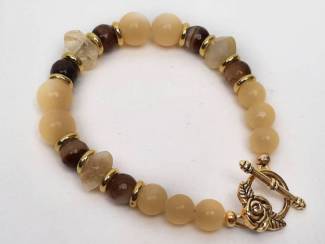 Sieraden en Tassen Armband van natuursteen