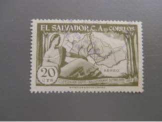 Postzegels | Amerika Postzegels El Salvador 1955 / Airmail Cart Green