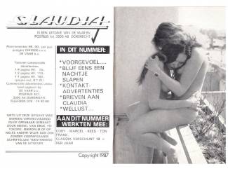 Magazines en tijdschriften Claudia 6 jaargang 1987
