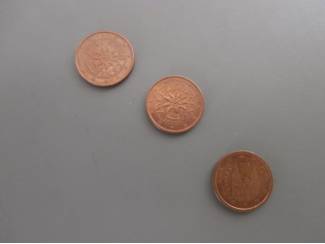 Munten 2 Euro Cent Oostenrijk en Spanje 2002-2006-2012