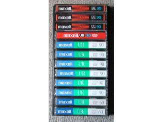 Cassettebandjes 12 Maxell cassettes Type I in orginele Maxell cassette box
