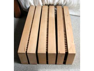 Opbergmiddelen 4 Houten CD opbergbakken voor totaal 141 CD&rsquo;s mooie staat