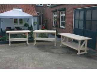 Werkbanken Stevige houten Werkbanken &ndash; werktafels - inpaktafel &ndash; tafels
