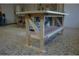 Werkbanken Stevige houten Werkbanken &ndash; werktafels - inpaktafel &ndash; tafels