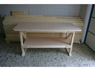 Werkbanken Stevige houten Werkbanken &ndash; werktafels - inpaktafel &ndash; tafels