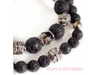 Armbanden Heren armbandenset van natuursteen