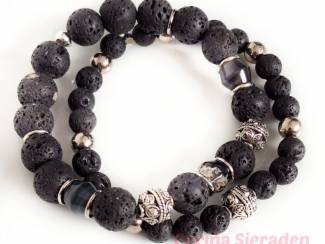 Armbanden Heren armbandenset van natuursteen