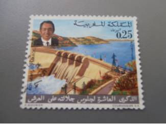 Postzegels Marokko 1971 en 1981 King Hassan II