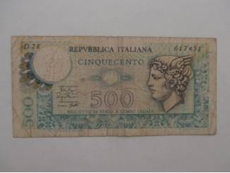 Bank Biljet Italië 500 Lire 1974 - 1979