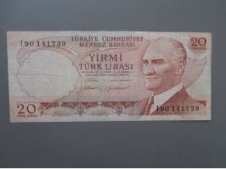 Bankbiljet Turkije 20 Lira 1970