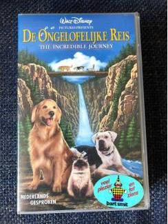VHS Disney videoband De ongelofelijke reis  Honden Kat avontuur