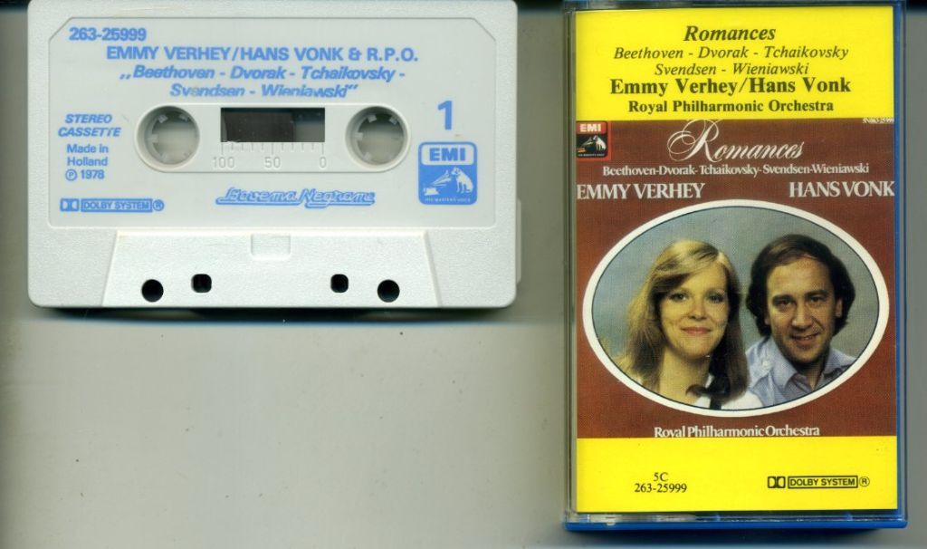 Emmy Verhey Hans Vonk Romances 5 nrs cassette 1978 ZGAN