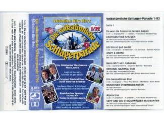 Cassettebandjes Die Volkstümliche Schlagerparade 1/92 16 nrs cassette 1992