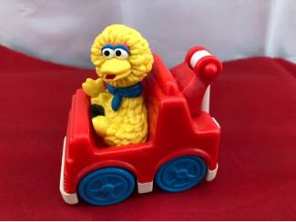 Poppetjes en Figuurtjes Sesamstraat Henson : yellow Big bird in takelauto