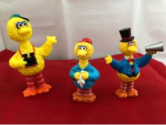 Sesamstraat Amerikaans Bigbird (gele vogel Sesamstraat) 2 figuren