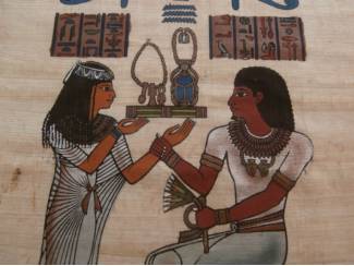 Woonaccessoires | Schilderijen en Posters Schilderij Egyptische Kunstdruk op Papyrus Nazlet El Samman