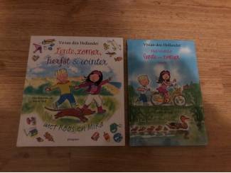 Kinderboeken Lente zomer herfst en winter met Roos en Mika . (Den Hollander)