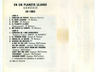 Cassettebandjes Genesis En Un Planeta Lejano 14 nrs cassette 1982 ZGAN