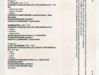 Cassettebandjes Barokconcerten voor blokfluit cassette 1983 ZGAN