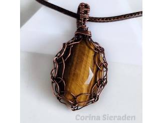 Kettinghangers Hanger met tiger eye