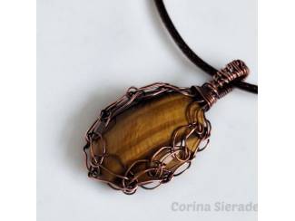 Kettinghangers Hanger met tiger eye