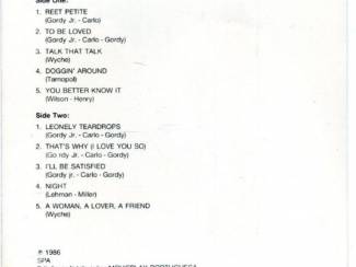 Cassettebandjes Jackie Wilson Lonely Teardrops 10 nrs cassette 1986 ZGAN