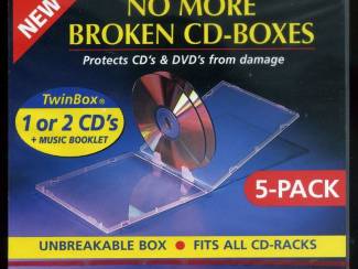 CD/DVD combinaties  CD en DVD doosjes Onbreekbaar 5 pack NIEUW geseald