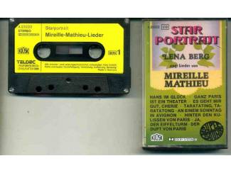 Cassettebandjes Lena Berg singt Lieder von Mireille Mathieu 12 nrs cassette