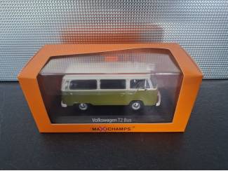 Auto's Volkswagen T2 Bus 1972 Groen  Schaal 1:43