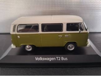 Auto's Volkswagen T2 Bus 1972 Groen  Schaal 1:43
