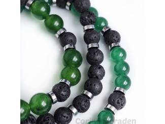 Armbanden Heren armbandenset van natuursteen