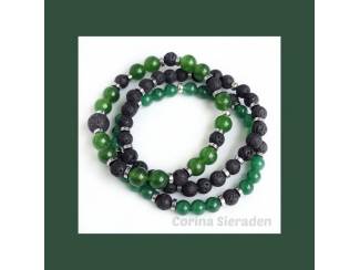 Heren armbandenset van natuursteen