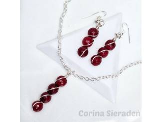 Kettingen Sieradenset van natuursteen