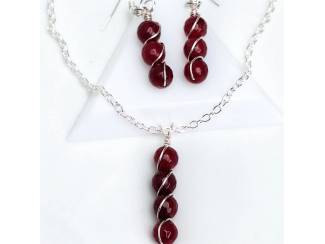 Kettingen Sieradenset van natuursteen