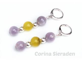 Sieraden en Tassen Oorringen met natuursteen