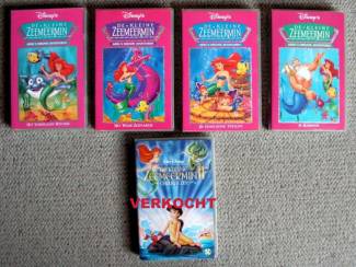Disney’s De kleine zeemeermin 4 VHS banden mooie staat