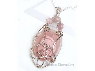 Kettinghangers Hanger met rosequartz