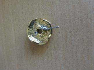 Overige Accessoires Sieraad emaille blauw met goudachtige diamantlook steentjes