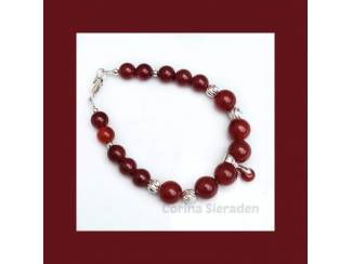 Armband van natuursteen en sterling zilver