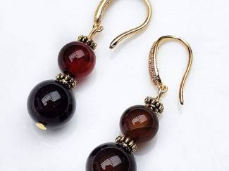 Oorbellen Oorhangers met natuursteen