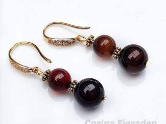 Oorbellen Oorhangers met natuursteen