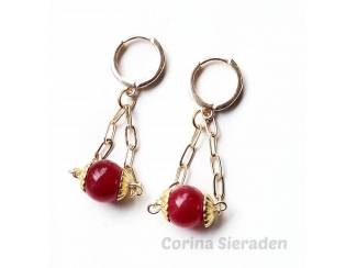 Oorbellen Oorringen met natuursteen