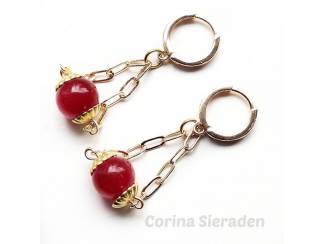 Oorbellen Oorringen met natuursteen